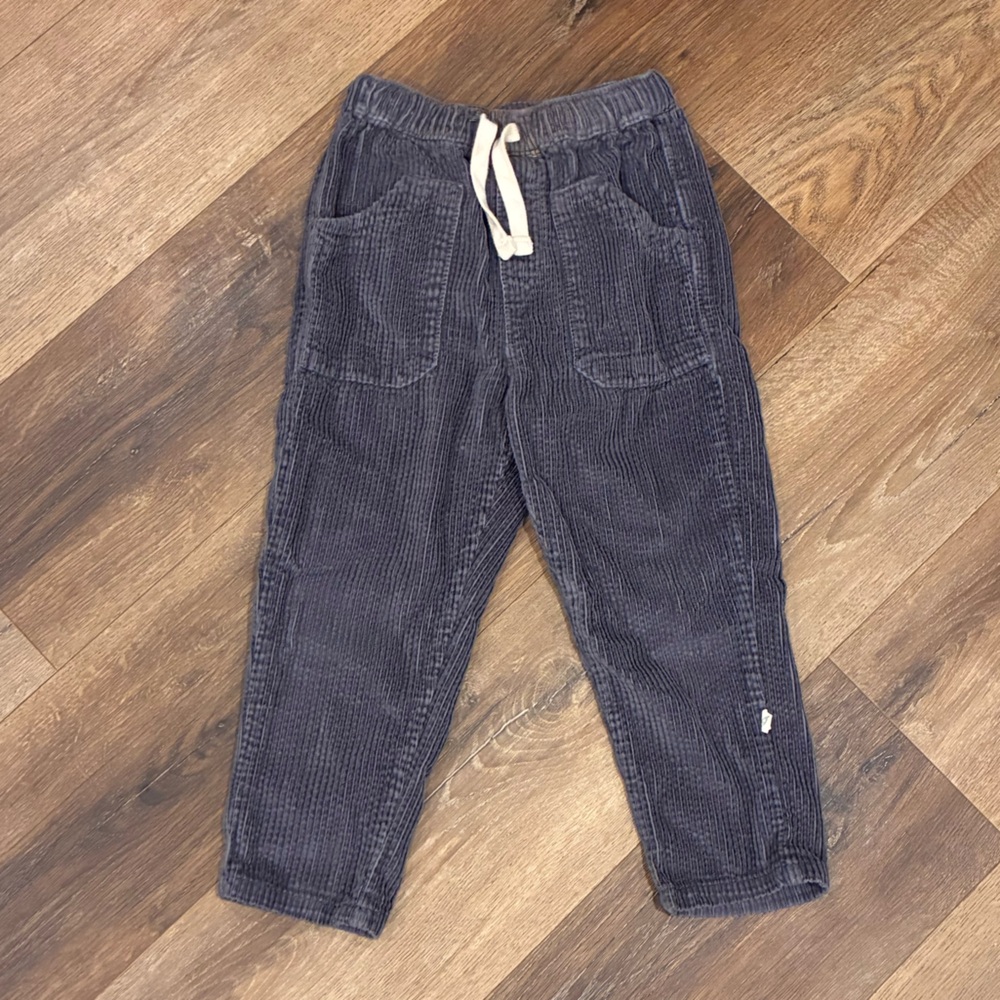 Easy Peasy Gray Corduroy Pants Bottoms Organic Cotton Fall Winter Play Outfit 3T